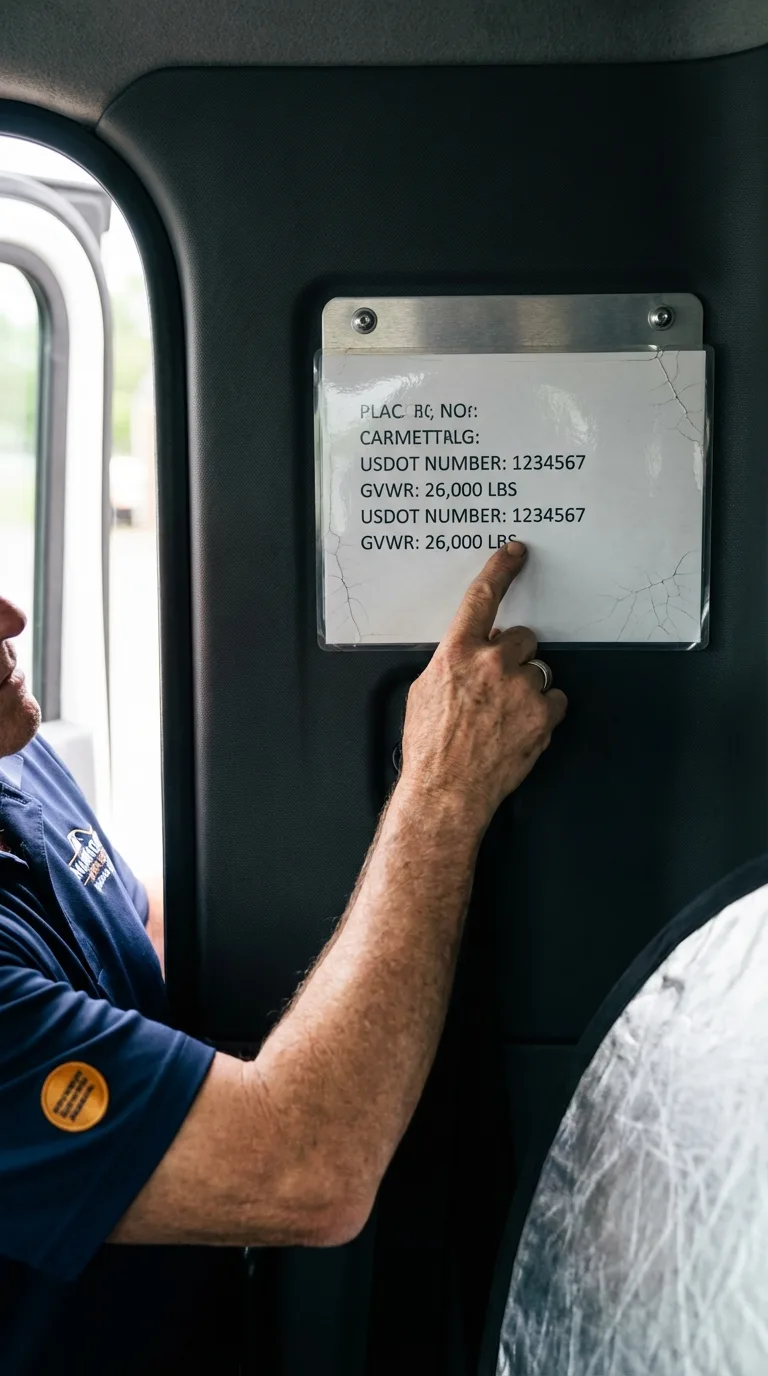 USDOT licensing placard verification in Pittsfield